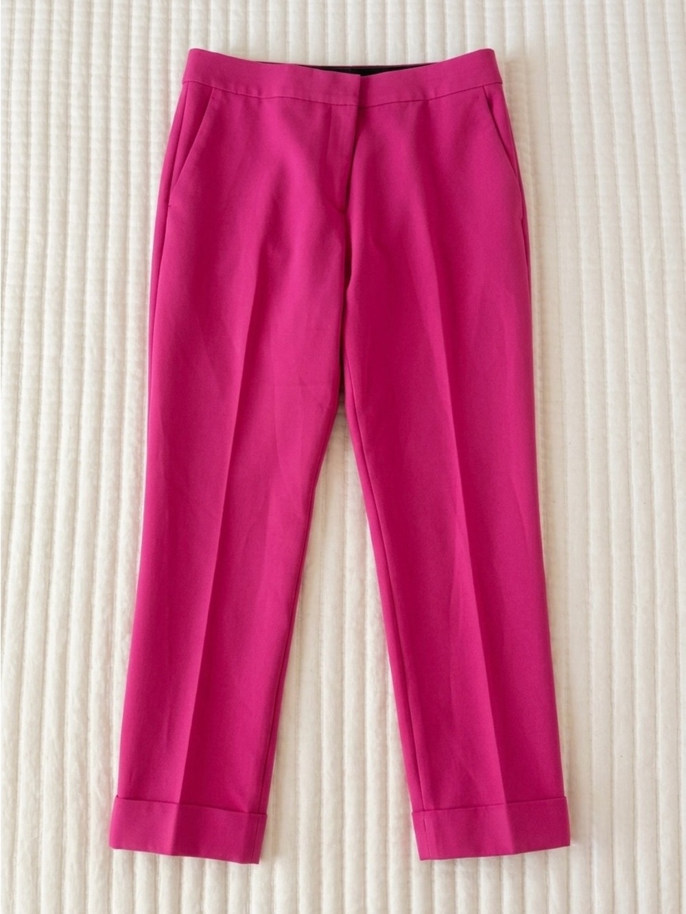 Ann Taylor Magenta Pink Cuffed Ankle Pants - Size 6P